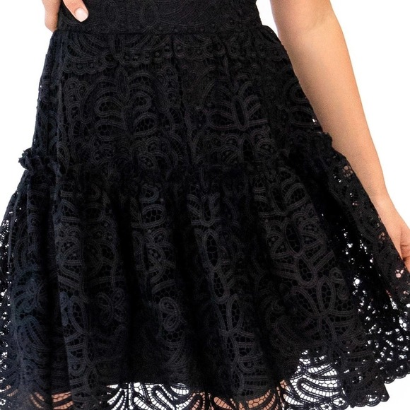 NWT Anthropologie Eva Franco Floral Lace Mini Dress 6 Holiday New Years Eve - Picture 9 of 11